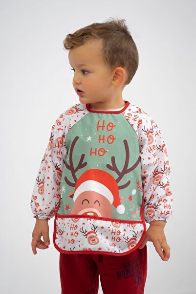 dubi baby Ho Ho Ho Winter Baby Food Bib with Deer Theme 0-3 Years