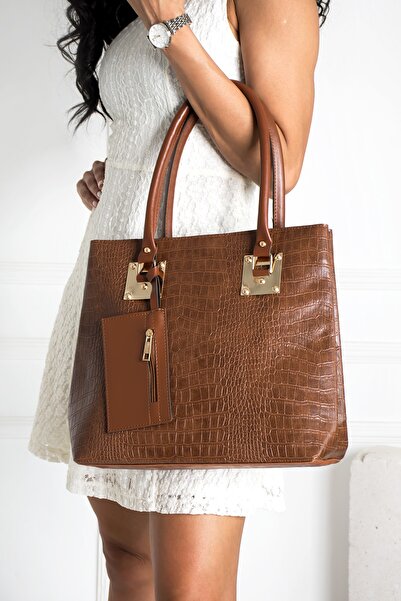 Reddington Geantă de mărime mare cu model crocodil cu portofel de damă