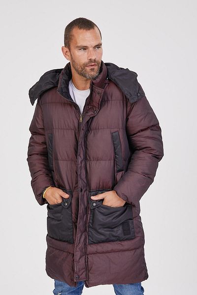 Kevin Ανδρικό φουσκωτό με κουκούλα Parka K217 Claret Red