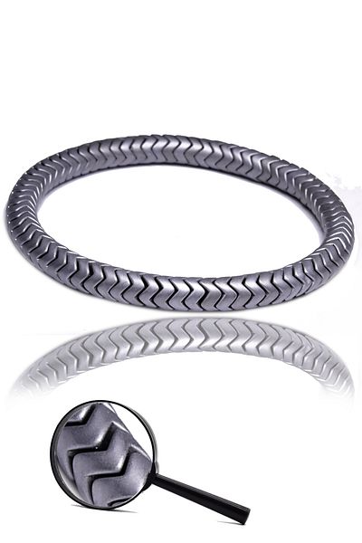 Tesbih Atölyesi Certified Aaa Silver Color Hematite Stone Bracelet - Tarnish Resistant