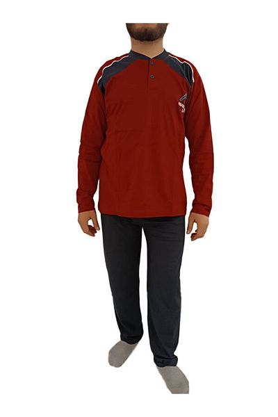 LİNOTTİ Ανδρικό Σετ Πιτζάμες 001 Claret Red Navy Blue 001