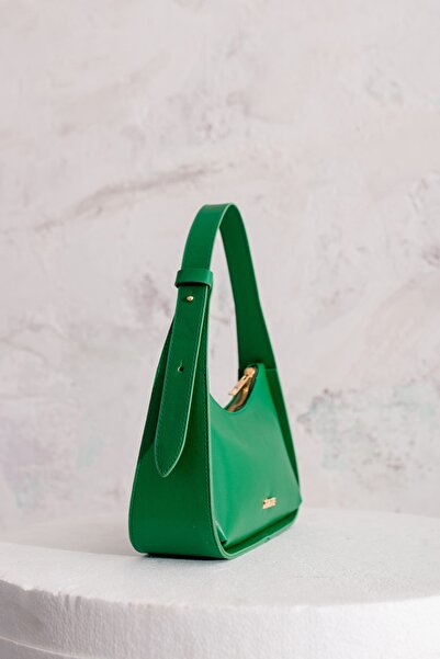 Rimense Green Lined Hand and Shoulder Bag