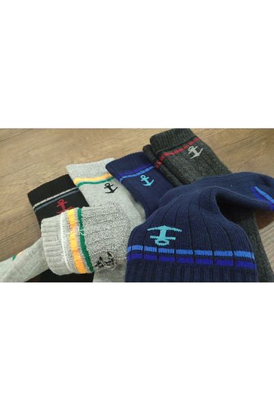Leement socks Детски 8 чифта дебели хавлиени термочорапи Безшевни премиум серия