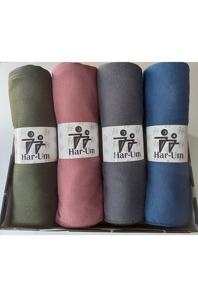 HAR-UM Ticaret Hijab Women's Combed Cotton Shawl Model-Set of 4