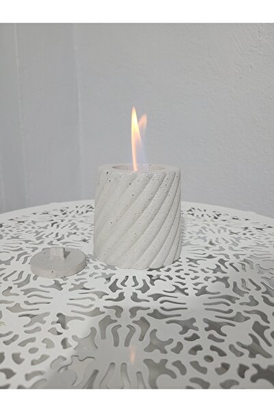 TORNADO DİZAYN Masa Üstü Beton Şömine + Şömine Yakıtı Tornado Mini