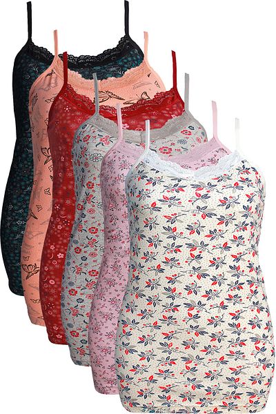 Meren Underwear 12 قطعة اقتصادية منقوشة من الليكرا بحزام حبل دانتيل كبير للنساء