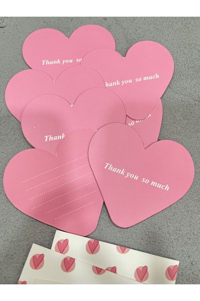 Meyofficial Pink Packaging Kit (Stickers Thank You Card Note Card Binding Rope)