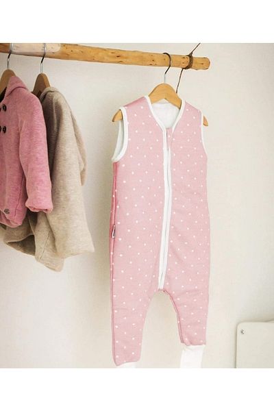 Alpar Tekstil Girl's Winter Polka Dot - 2.5 Tog Sleeveless Sleeping Bag with Zipper