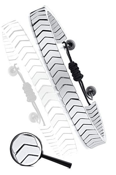 Tesbih Atölyesi Certified Silver Color Sergeant Hematite Stone Bracelet
