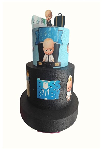 bizdenpastacılık Maket Pasta Patron Bebek , The Boss Baby Tasarımlı Maket Pasta