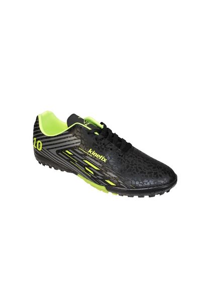 Kinetix Men's Black Lace-Up Astroturf Futbal Sports Shoes