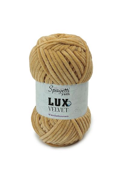 Spagettiyarn Πλεκτό νήμα Lux Velvet Beige Velvet