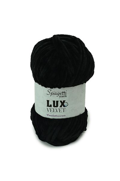 Spagettiyarn Πλεκτό νήμα Lux Velvet Black Velvet