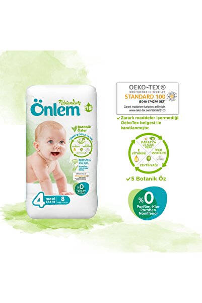 ÖNLEM Önlem Bebek Bezi 4 Numara 7-14 Kg Arası Deneme Boyu 8 Adet
