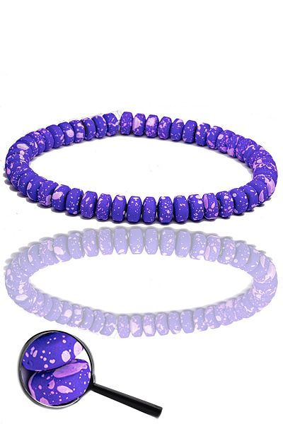 Tesbih Atölyesi Certified Washer Cut Blue Quartz Stone Bracelet