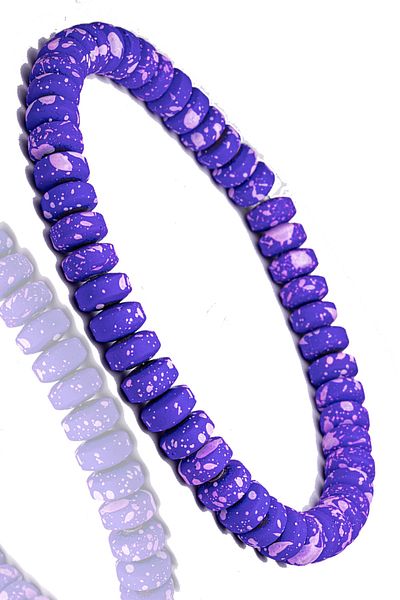 Tesbih Atölyesi Certified Washer Cut Blue Quartz Stone Bracelet