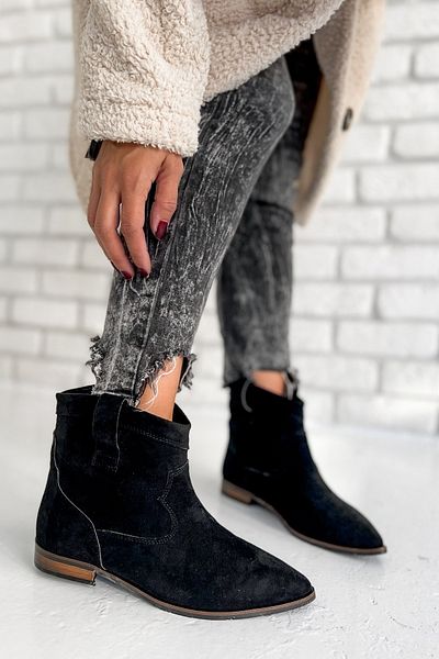 Shoebutik Μποτάκια Hillary Black Suede