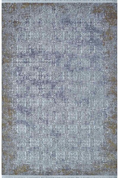 Artemis Halı Artemis Alegra 09105b Gri Gold Halı Premium Saçaklı Viskon Halı