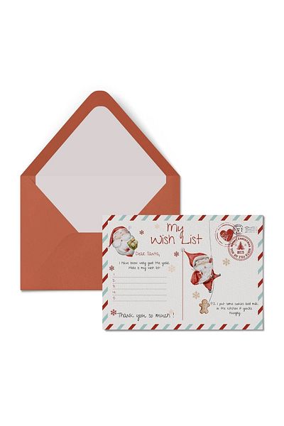 HRS Postcard - Greeting Card & Envelope New Year New Year Christmas Christmas
