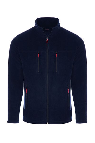 VEGA PORT Unisex Navy Blue 4 Pocket Crown με φερμουάρ Μοντέλο Outdoor Fleece
