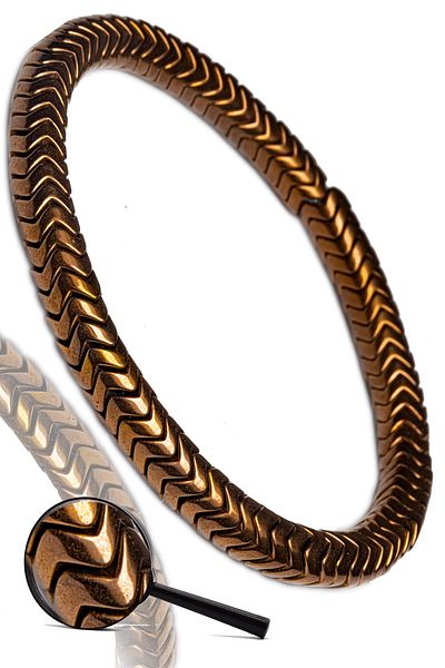 Tesbih Atölyesi Certified Aaa+ Rose Color Hematite Stone Bracelet - Tarnish Resistant