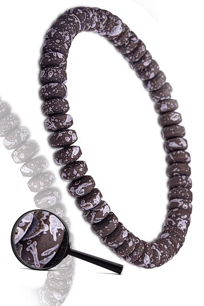 Tesbih Atölyesi Certified Aa+ Brown Snowy Quartz Stone Bracelet
