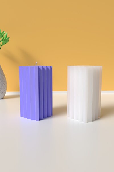 Cageartstudio Büyük Desenli Block Mum Silikon Kalıp - Mum Yapım Malzemeleri