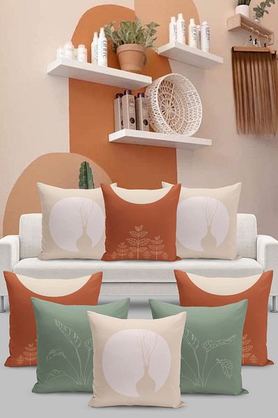 Filamente Set de 8 huse de pernă cu imprimare digitală pe două fețe (țesătură MICROPETEK DE ÎNALTĂ CALITATE)