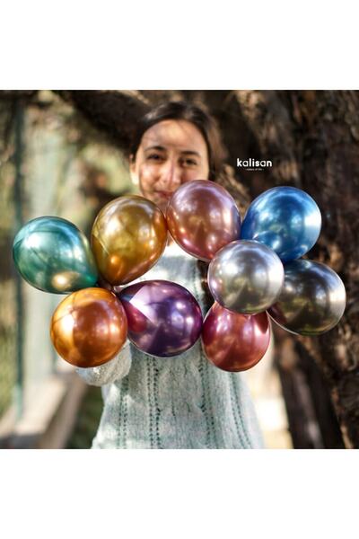 Kalisan Krom Balon Rose Gold 10 Adet Küçük Boy 5 Inç