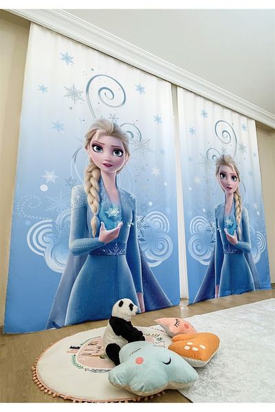 EVPANYA Fundal pentru copii și bebeluși cu model Elsa albastră, cu o singură aripă