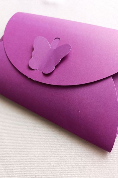 Dekorden 11X17 cm 100 Pieces Butterfly Buckle Invitation Envelope