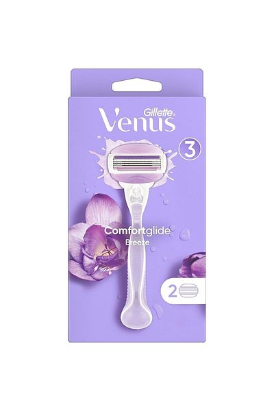 Gillette Venus Gillette Venus Breeze Women's Shaver - 2 Refill Heads and Makeup Case