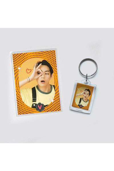 Güneş Kırtasiye Σετ μπρελόκ Bts V Photocard