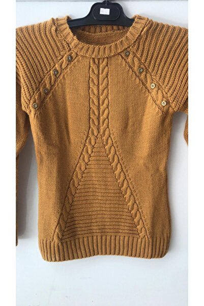 MASAL TUHAFİYE Triko Kazak Düğme Detaylı