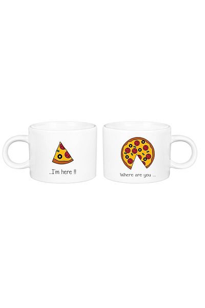 Öz Kupa Couple Lover Love Married Best Friend Double Porcelain Motto Cup