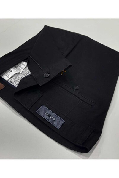 RATEKS Kışlık Düz Gabardin Dokumalı Likralı Pamuklu Esnek Yan Cepli Erkek Pantolonu