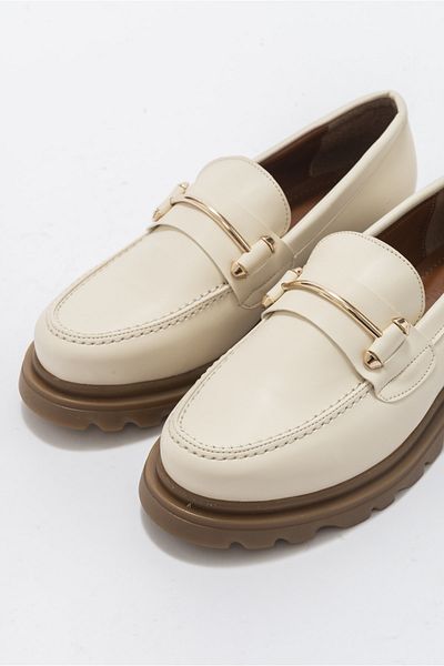 LuviShoes Oxford-Schuhe für Damen in Dual-Beige-Skin-Optik