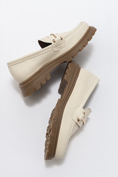 LuviShoes Dámské boty Oxford Dual Beige Skin