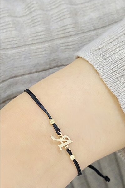 aytekgold Ipli Harf Bileklik 14 Ayar