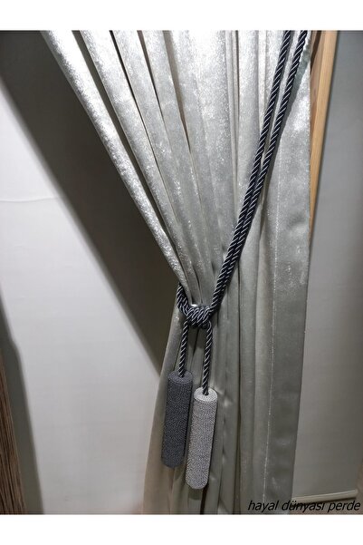 Hayal Dünyası Perde Aksesuarlar Özel Yapım Perde Toplayıcı Ahşap Üzeri Ip Sar...