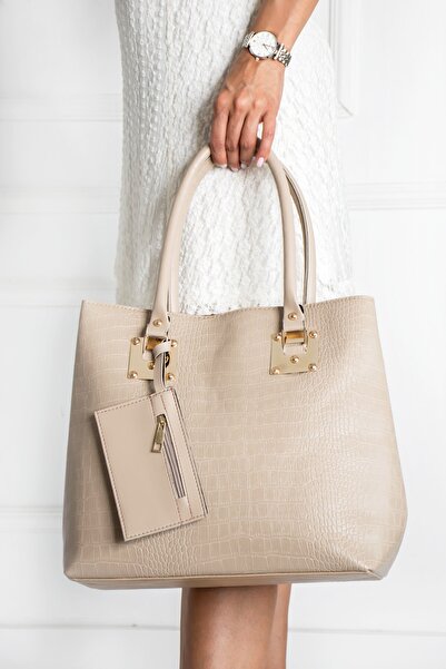 Reddington Geantă de mărime mare cu model crocodil cu portofel de damă