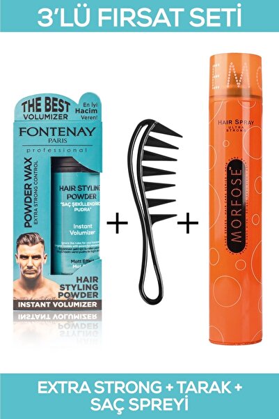 Fontenay Saç Şekillendirici Pudra Toz Wax Matt Effect Mavi 20gr Şekil Tarağı ...