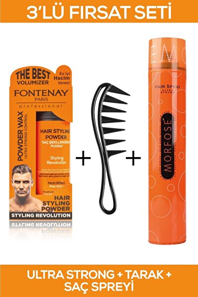 Fontenay Saç Şekillendirici Pudra Toz Wax Ultra Strong Turuncu + Şekil Tarağı...