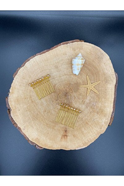 gelinmz Mini češalj sa kopčom u boji meda