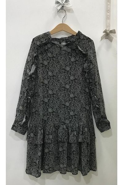Çikoby Girl's Print Chiffon Dress