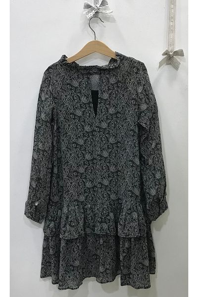 Çikoby Girl's Print Chiffon Dress