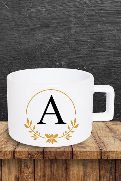 yhfoto Cup with Letter A - 20a6