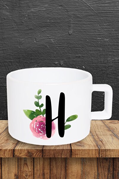 yhfoto Cup with Letter H - Cup Glass Mug - Yh291