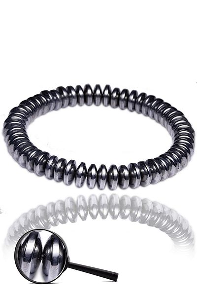 Tesbih Atölyesi Certified Aa+ Hematite Stone Bracelet - Tarnish Resistant