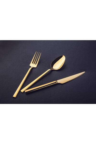 Eterno 8 قطع من ملاعق التيتانيوم الذهبية - قابلة للانزلاق وأنيقة